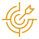 Target with arrow hitting the center.